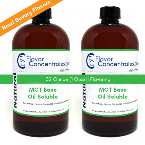 Natural MCT Savory Flavors 32 Ounces - MCT Based
